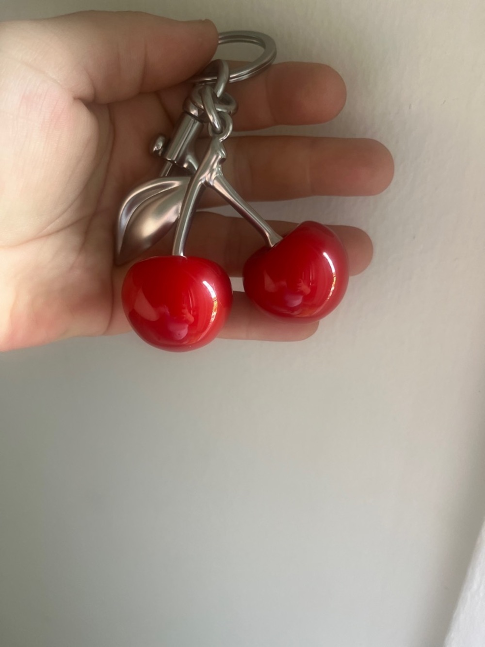 Cherry Keychain Charm in Glossy Red - Picture 2 of 2